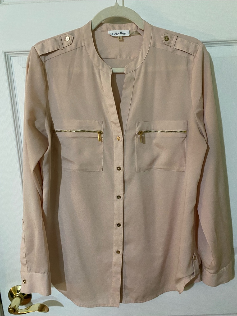 Calvin Klein Light Blush Button-Down Shirt